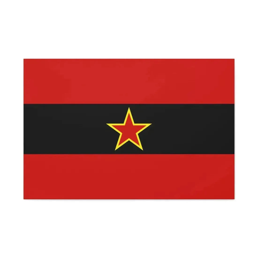 Civil Ensign of Albania 1945 to 1992 - Canvas Wall Art - The Sticker Space