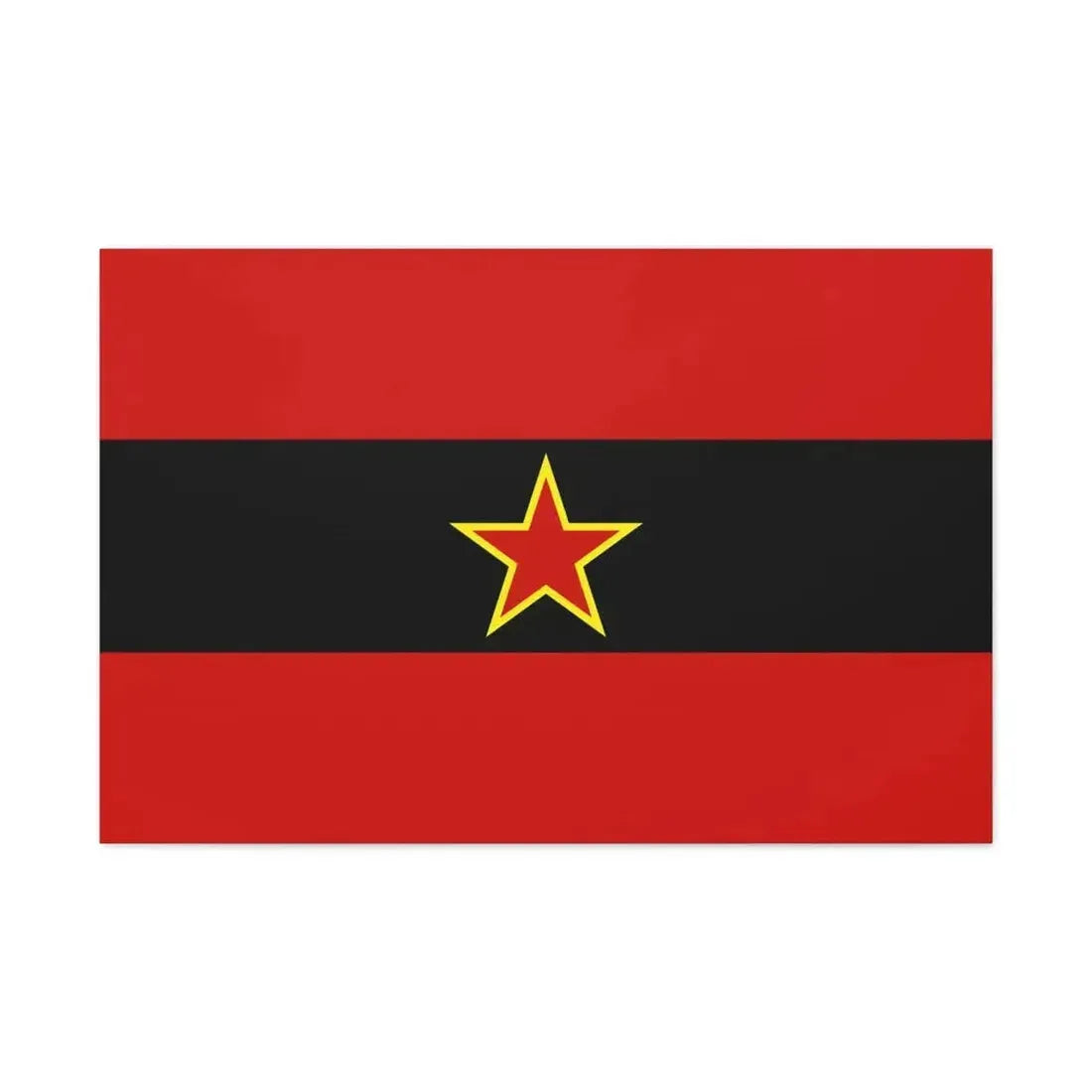 Civil Ensign of Albania 1945 to 1992 - Canvas Wall Art - The Sticker Space