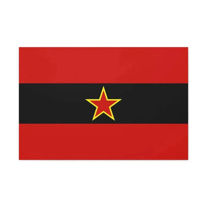 Civil Ensign of Albania 1945 to 1992 - Canvas Wall Art - The Sticker Space