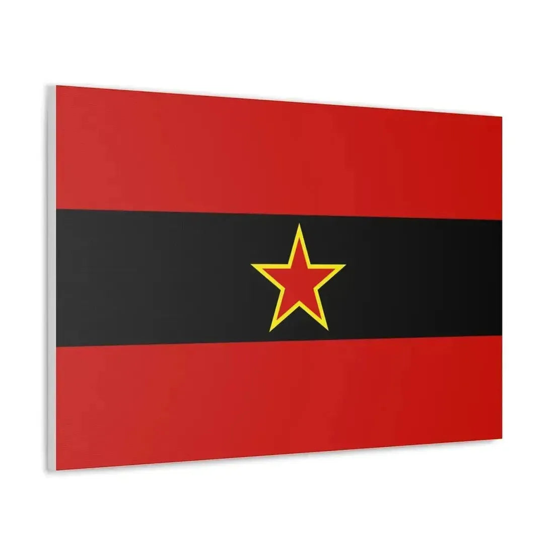 Civil Ensign of Albania 1945 to 1992 - Canvas Wall Art - The Sticker Space