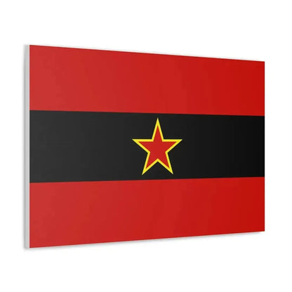 Civil Ensign of Albania 1945 to 1992 - Canvas Wall Art - The Sticker Space