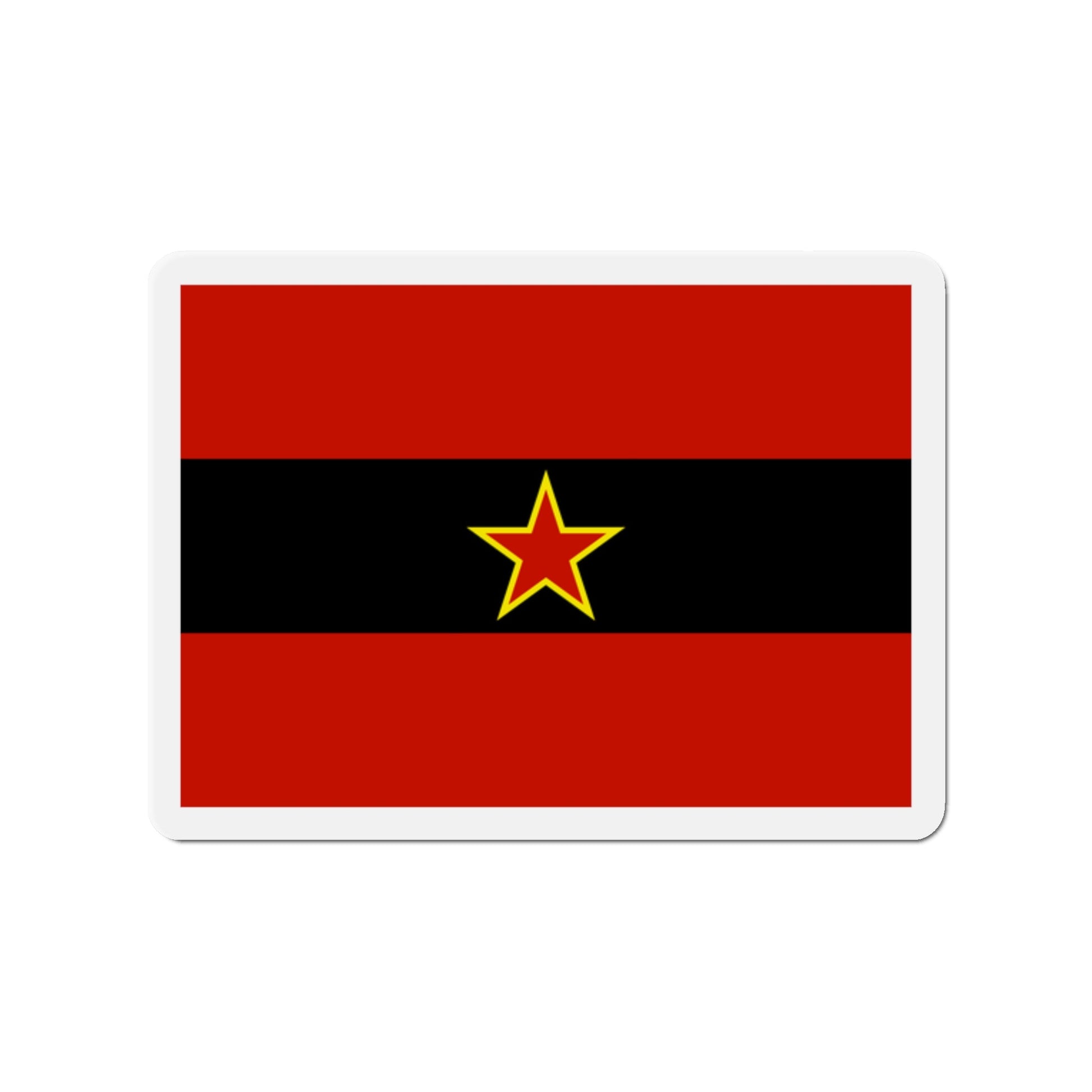 Civil Ensign of Albania 1945 to 1992 - Die-Cut Magnet-2" x 2"-The Sticker Space