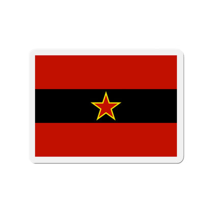 Civil Ensign of Albania 1945 to 1992 - Die-Cut Magnet-2" x 2"-The Sticker Space