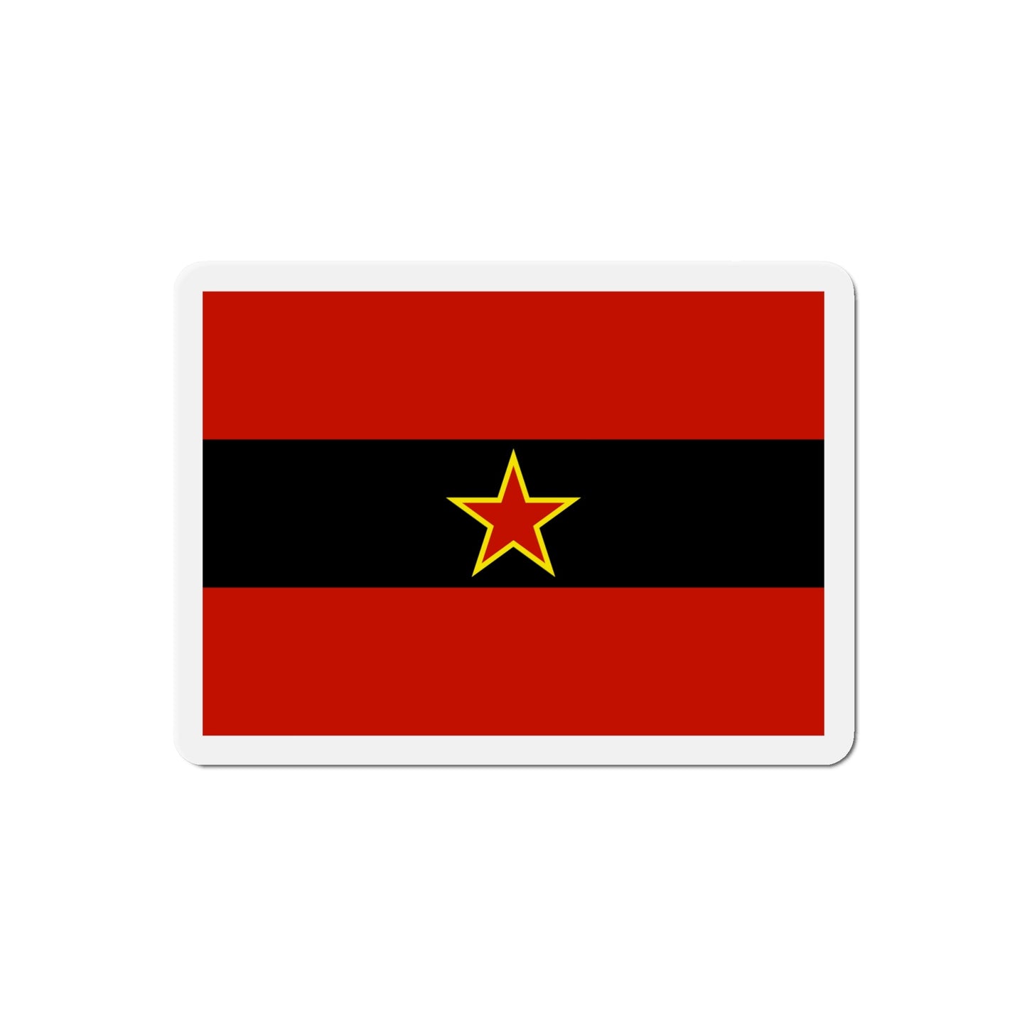 Civil Ensign of Albania 1945 to 1992 - Die-Cut Magnet-The Sticker Space