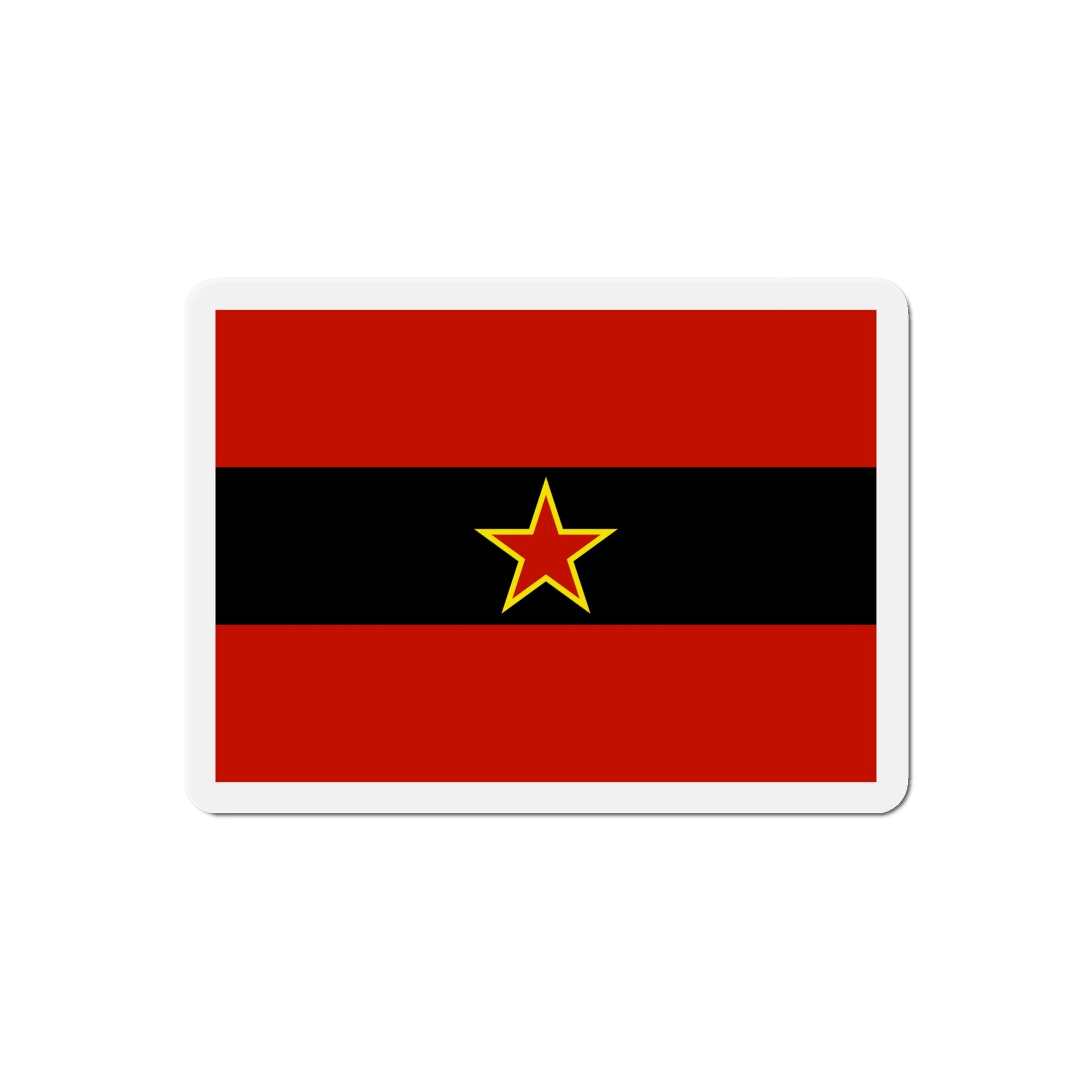 Civil Ensign of Albania 1945 to 1992 - Die-Cut Magnet-The Sticker Space