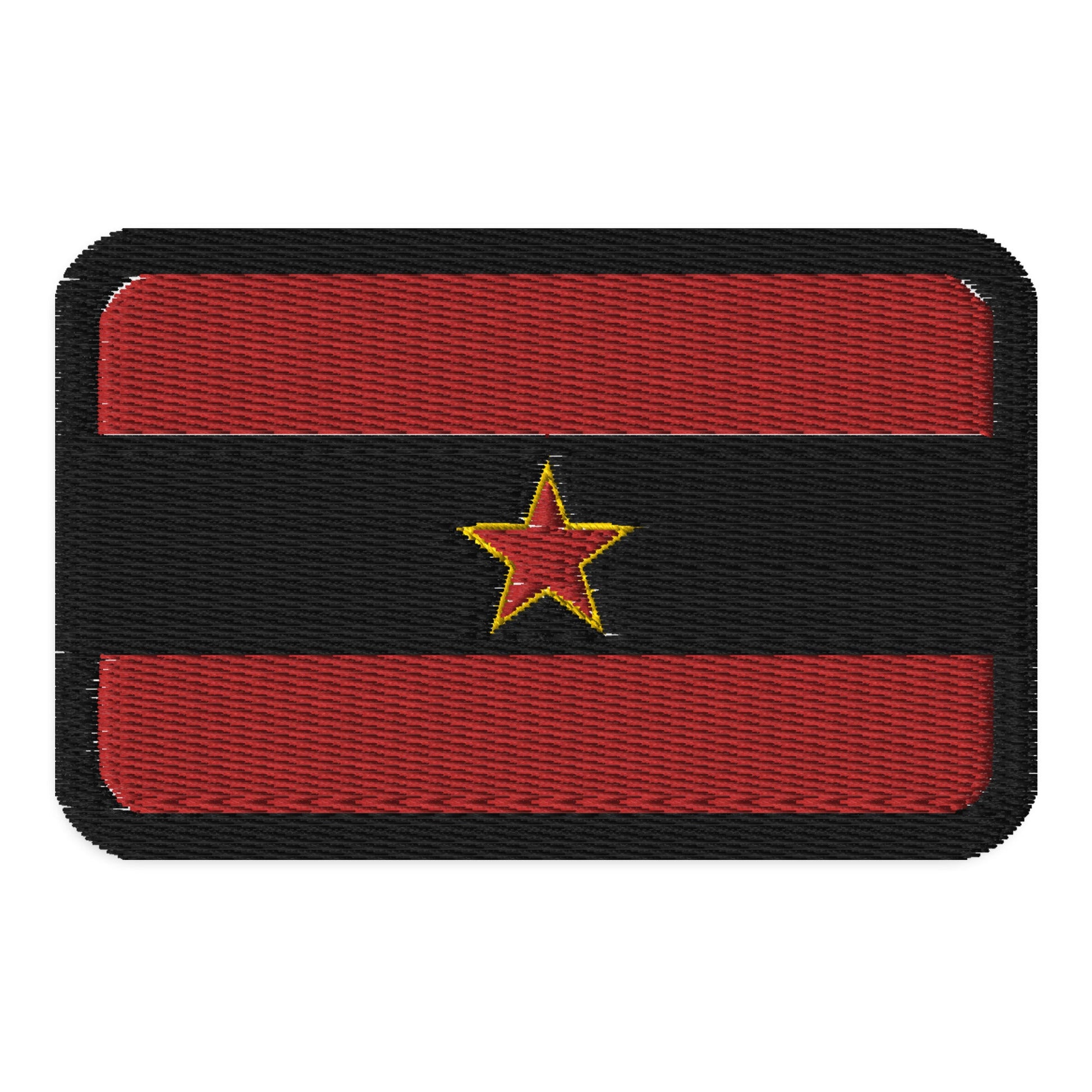 Civil Ensign of Albania 1945 to 1992 - Embroidered Patch-The Sticker Space