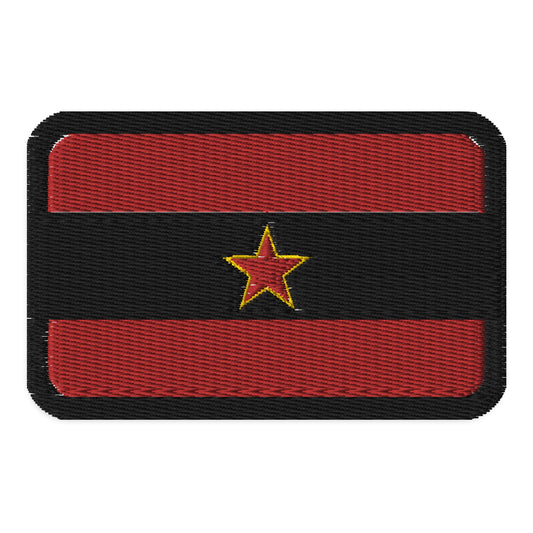 Civil Ensign of Albania 1945 to 1992 - Embroidered Patch-The Sticker Space