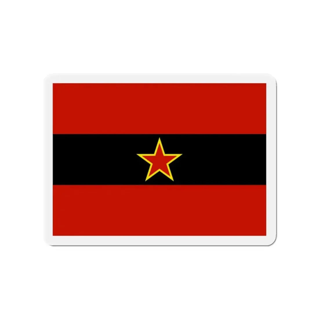 Civil Ensign of Albania 1945 to 1992 - Refrigerator Magnet 2 Inch - The Sticker Space