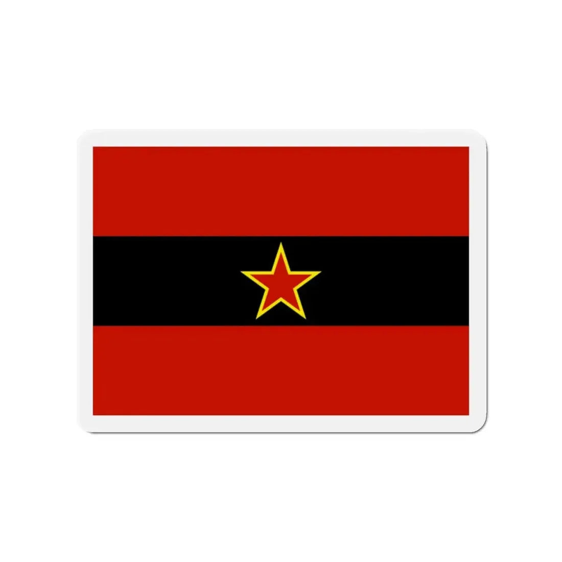 Civil Ensign of Albania 1945 to 1992 - Refrigerator Magnet 2 Inch - The Sticker Space