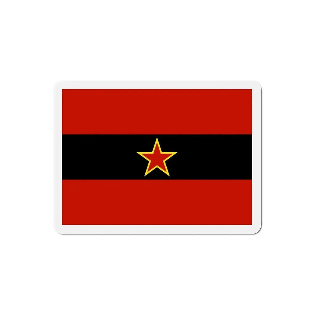 Civil Ensign of Albania 1945 to 1992 - Refrigerator Magnet 3 Inch - The Sticker Space