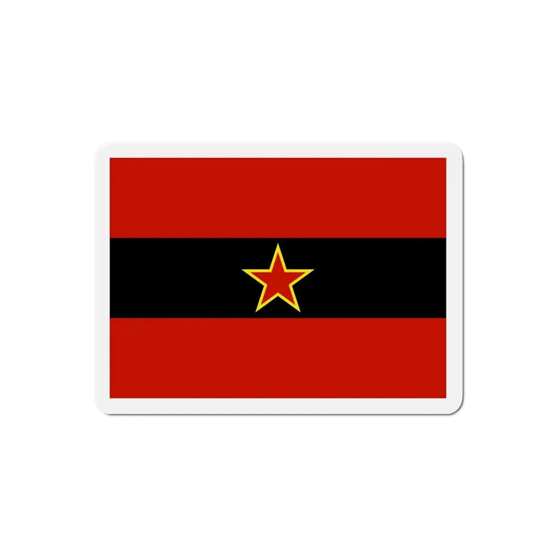 Civil Ensign of Albania 1945 to 1992 - Refrigerator Magnet 3 Inch - The Sticker Space