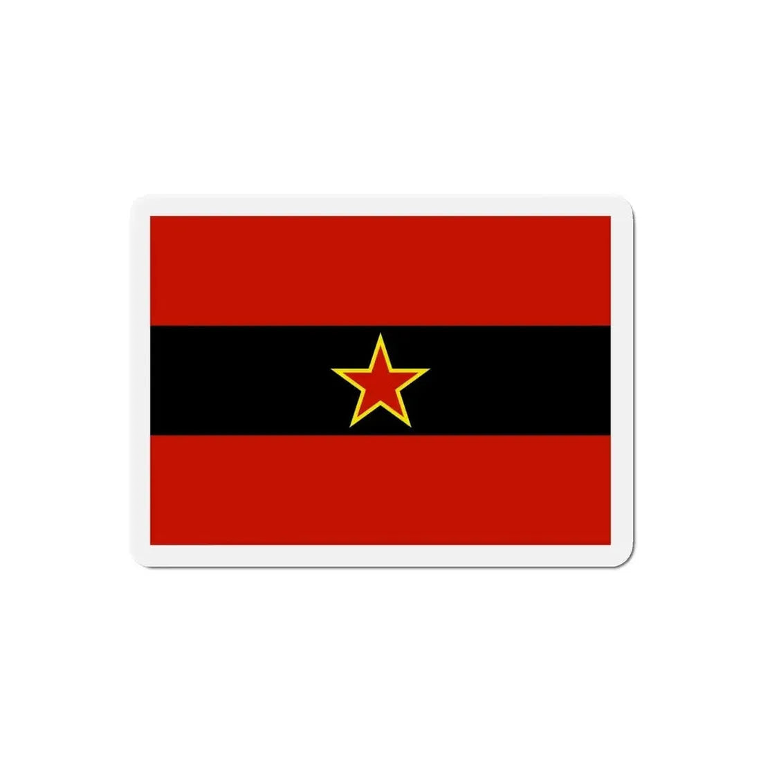 Civil Ensign of Albania 1945 to 1992 - Refrigerator Magnet - The Sticker Space
