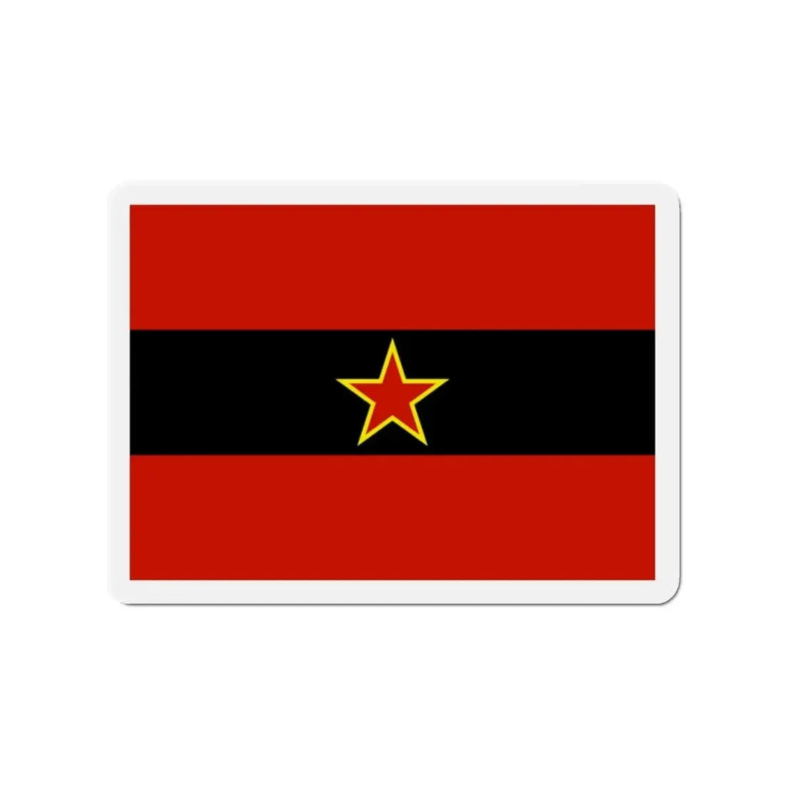 Civil Ensign of Albania 1945 to 1992 - Refrigerator Magnet - The Sticker Space