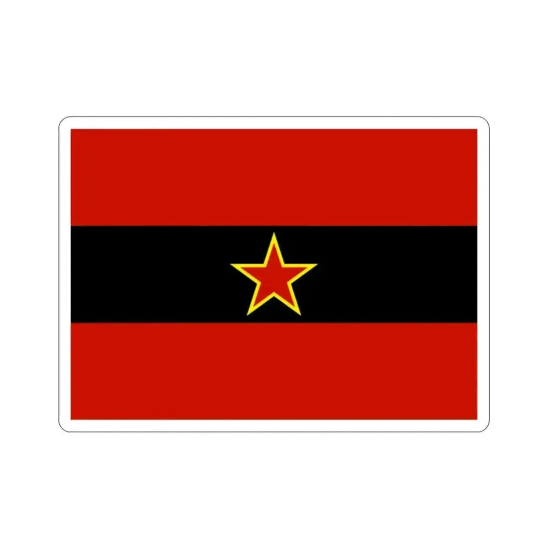 Civil Ensign of Albania 1945 to 1992 STICKER Vinyl Die-Cut Decal 2 Inch - The Sticker Space