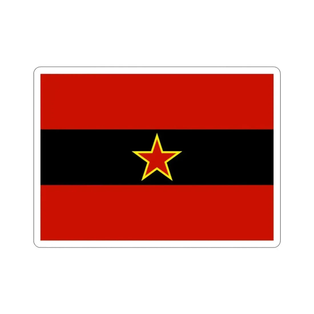 Civil Ensign of Albania 1945 to 1992 STICKER Vinyl Die-Cut Decal 2 Inch - The Sticker Space