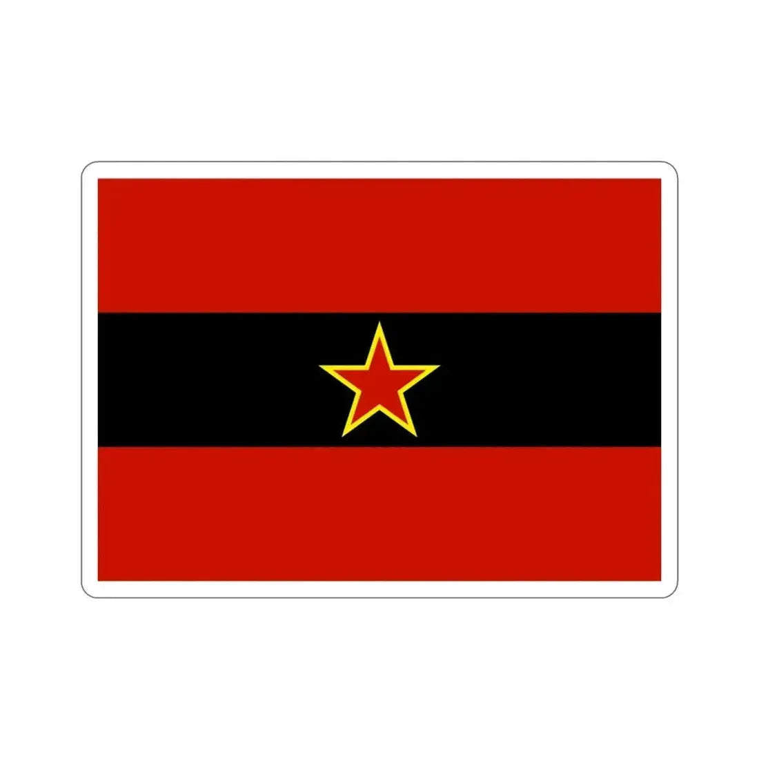 Civil Ensign of Albania 1945 to 1992 STICKER Vinyl Die-Cut Decal 3 Inch - The Sticker Space