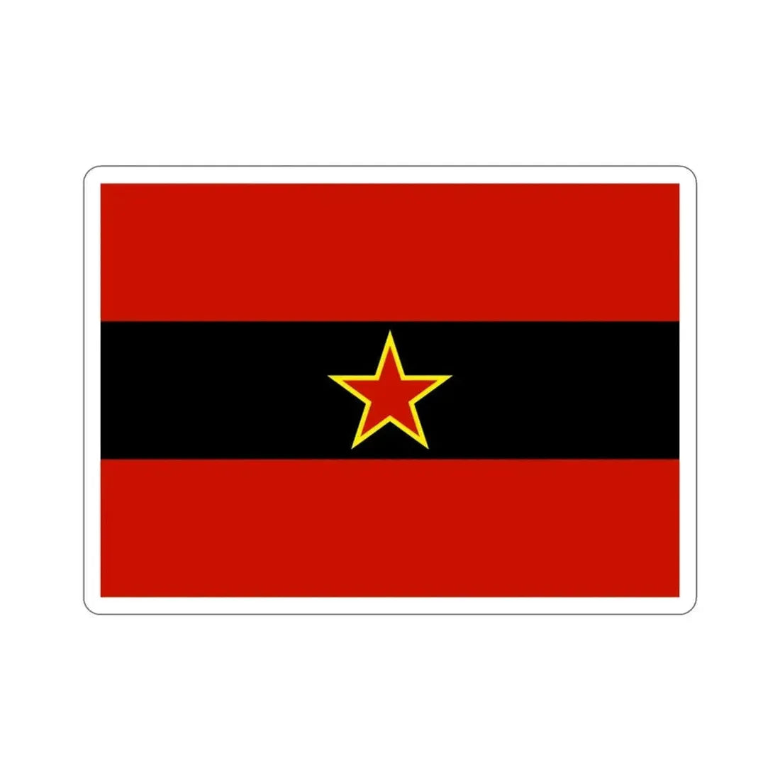 Civil Ensign of Albania 1945 to 1992 STICKER Vinyl Die-Cut Decal 3 Inch - The Sticker Space