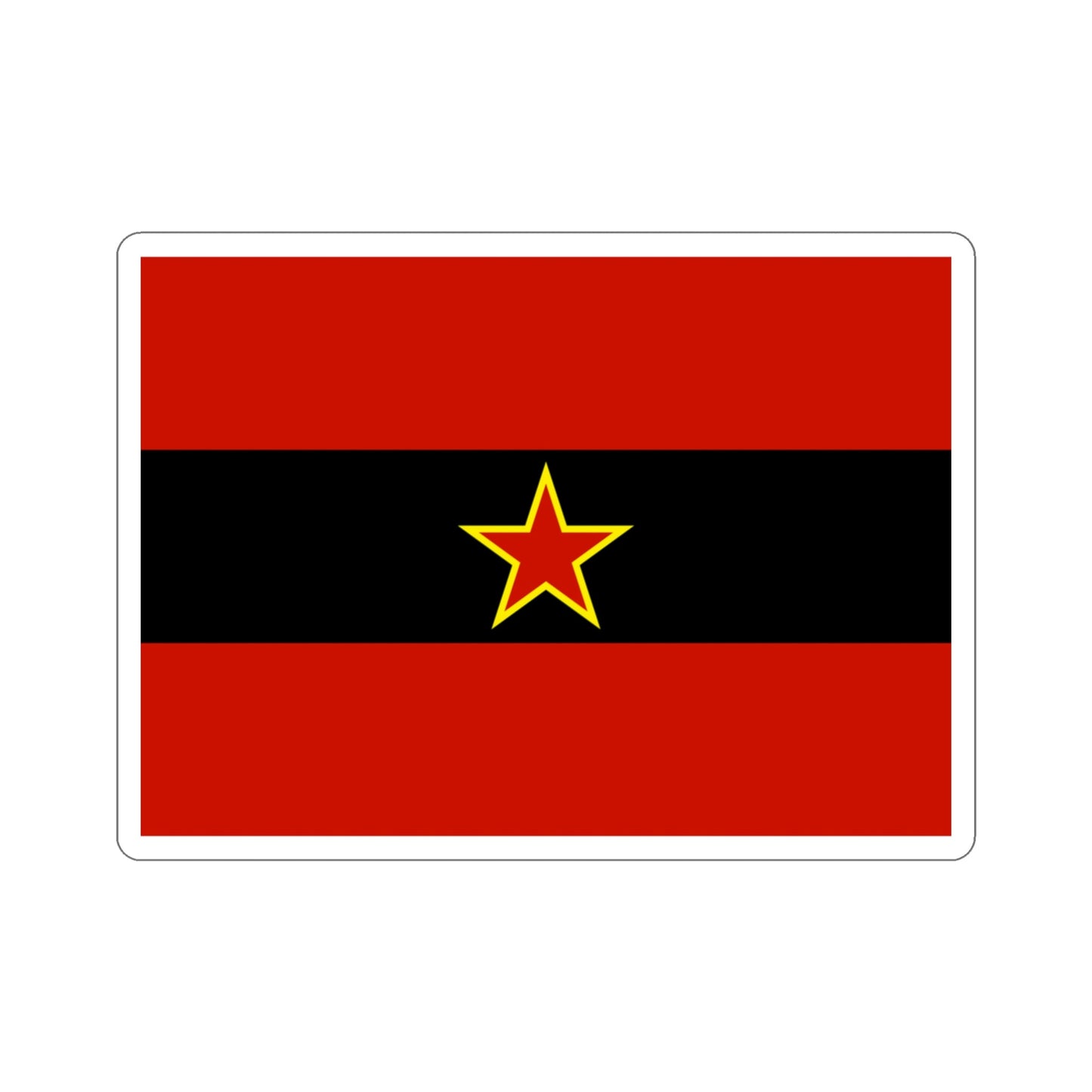 Civil Ensign of Albania 1945 to 1992 STICKER Vinyl Die-Cut Decal-3 Inch-The Sticker Space