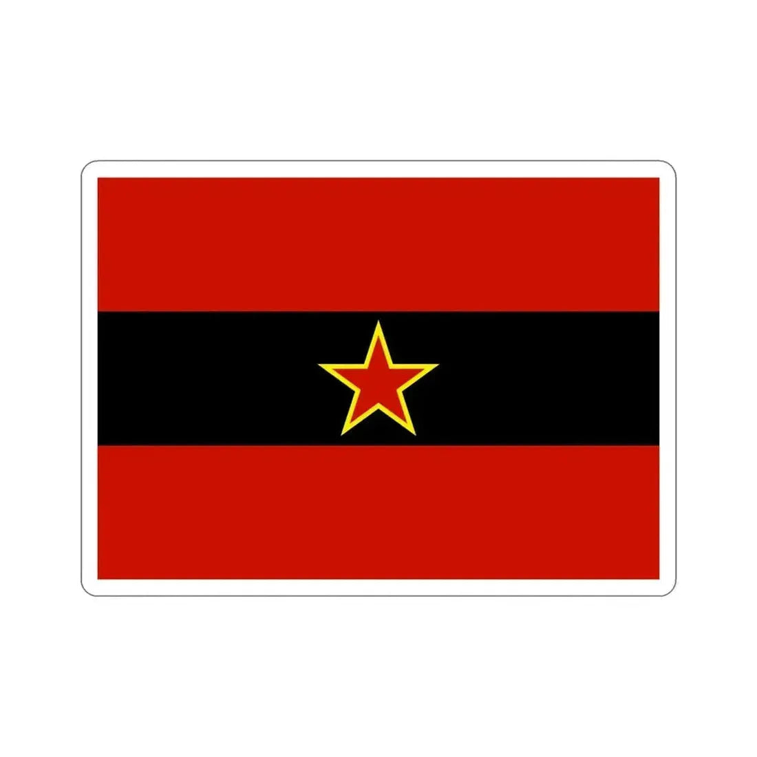 Civil Ensign of Albania 1945 to 1992 STICKER Vinyl Die-Cut Decal 4 Inch - The Sticker Space