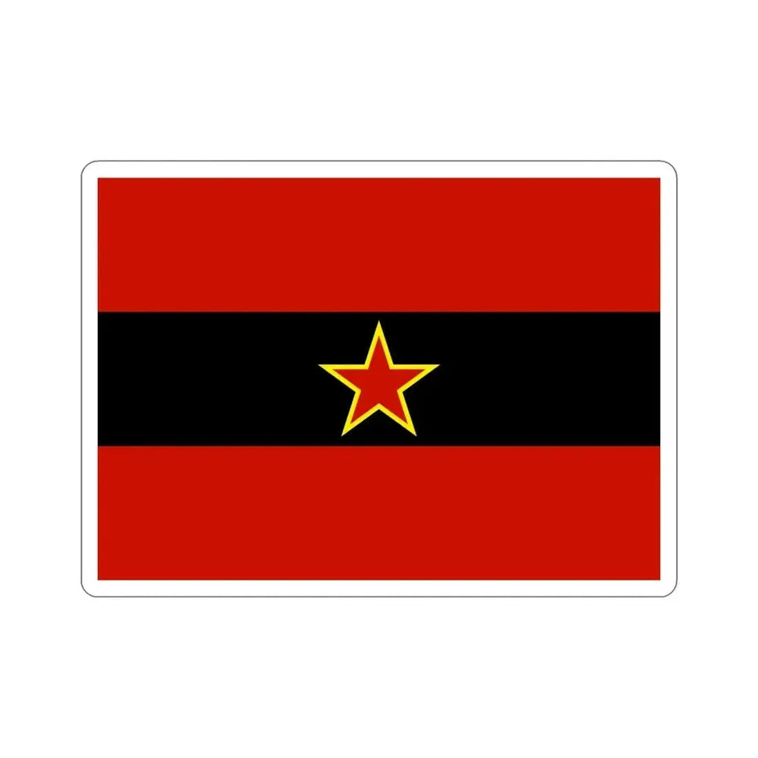 Civil Ensign of Albania 1945 to 1992 STICKER Vinyl Die-Cut Decal 4 Inch - The Sticker Space