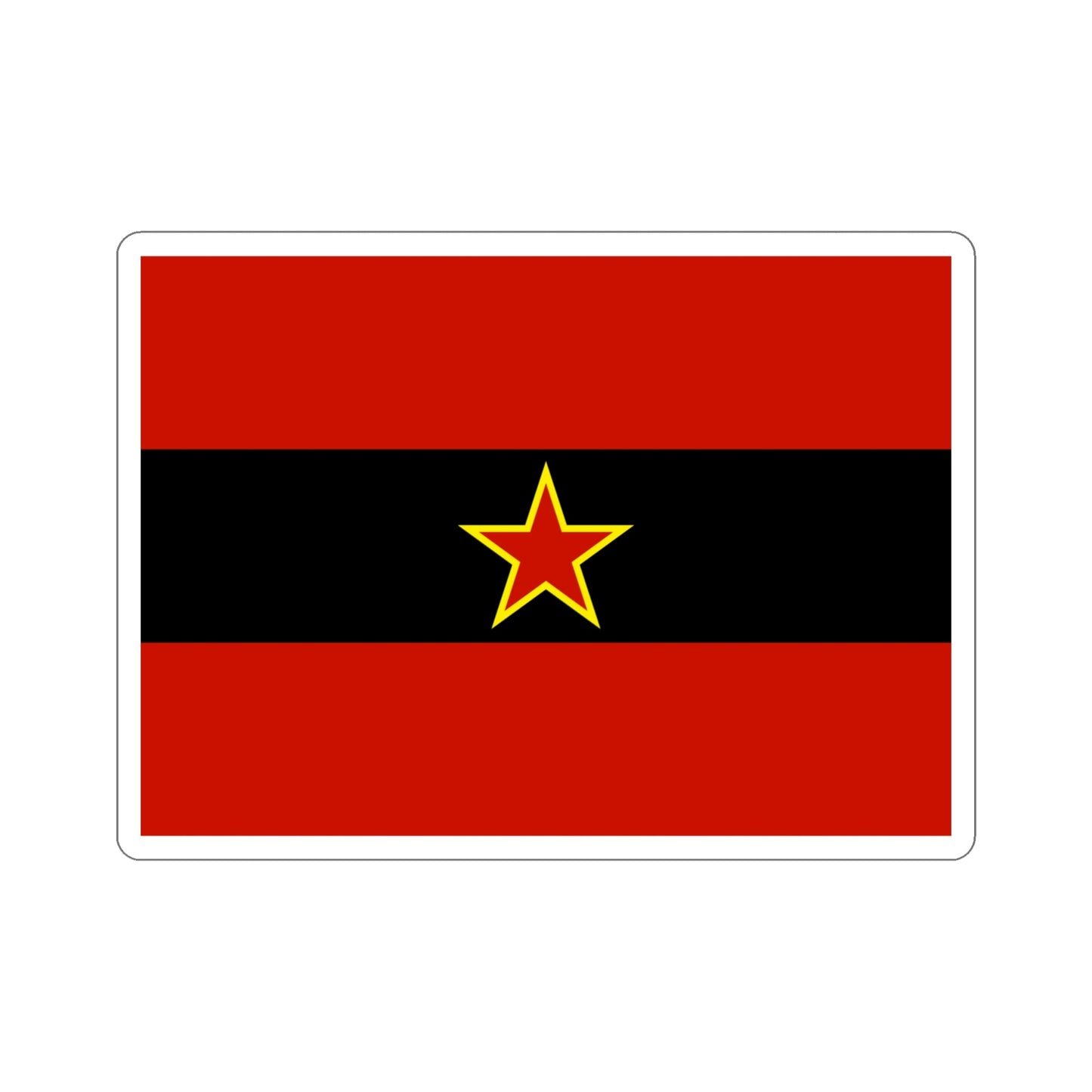 Civil Ensign of Albania 1945 to 1992 STICKER Vinyl Die-Cut Decal-4 Inch-The Sticker Space