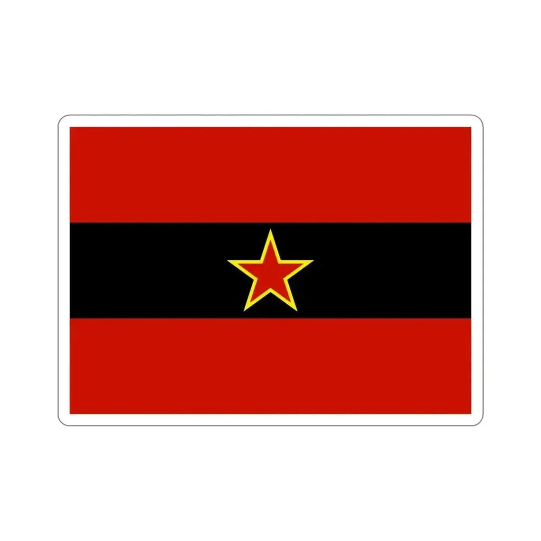 Civil Ensign of Albania 1945 to 1992 STICKER Vinyl Die-Cut Decal 5 Inch - The Sticker Space