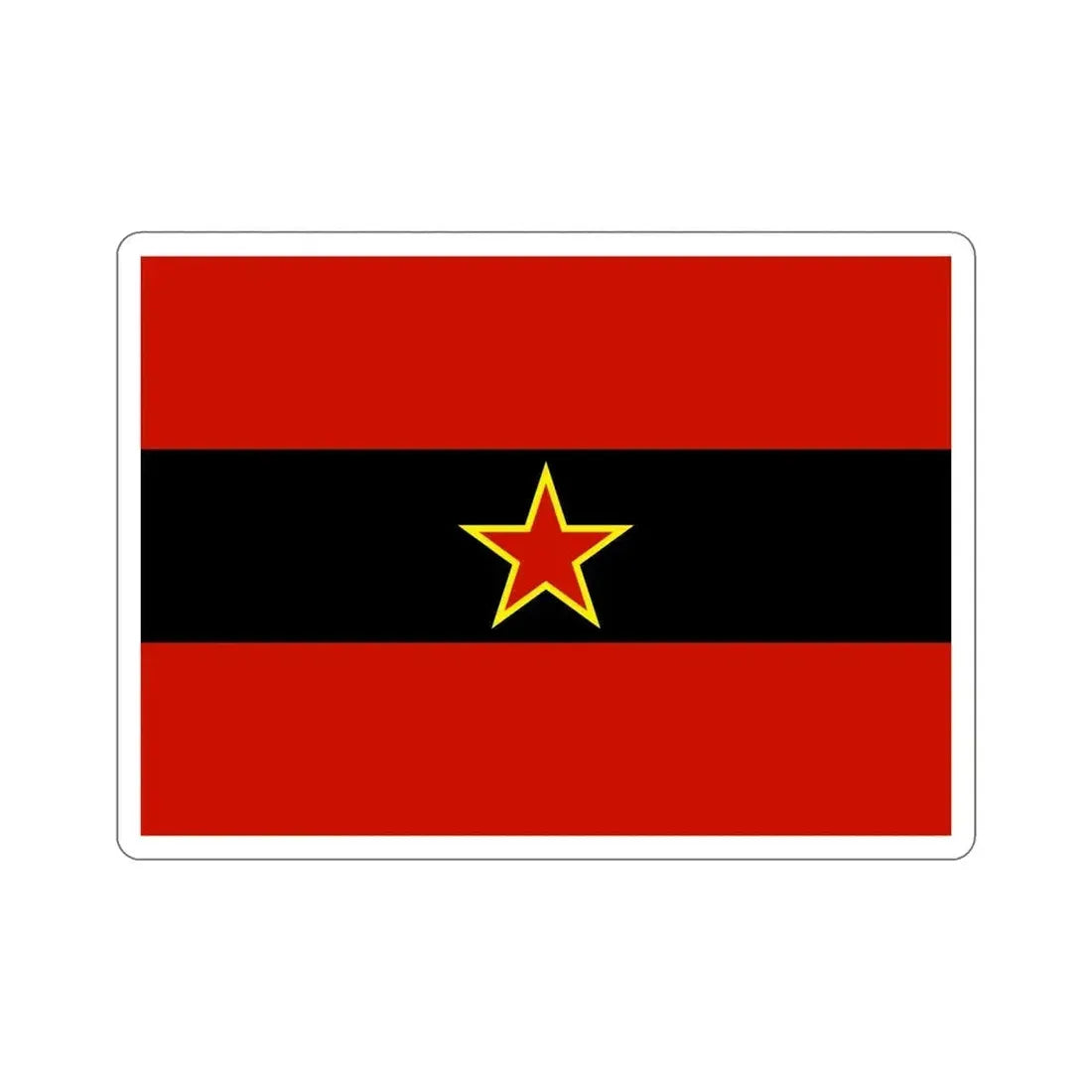 Civil Ensign of Albania 1945 to 1992 STICKER Vinyl Die-Cut Decal 5 Inch - The Sticker Space