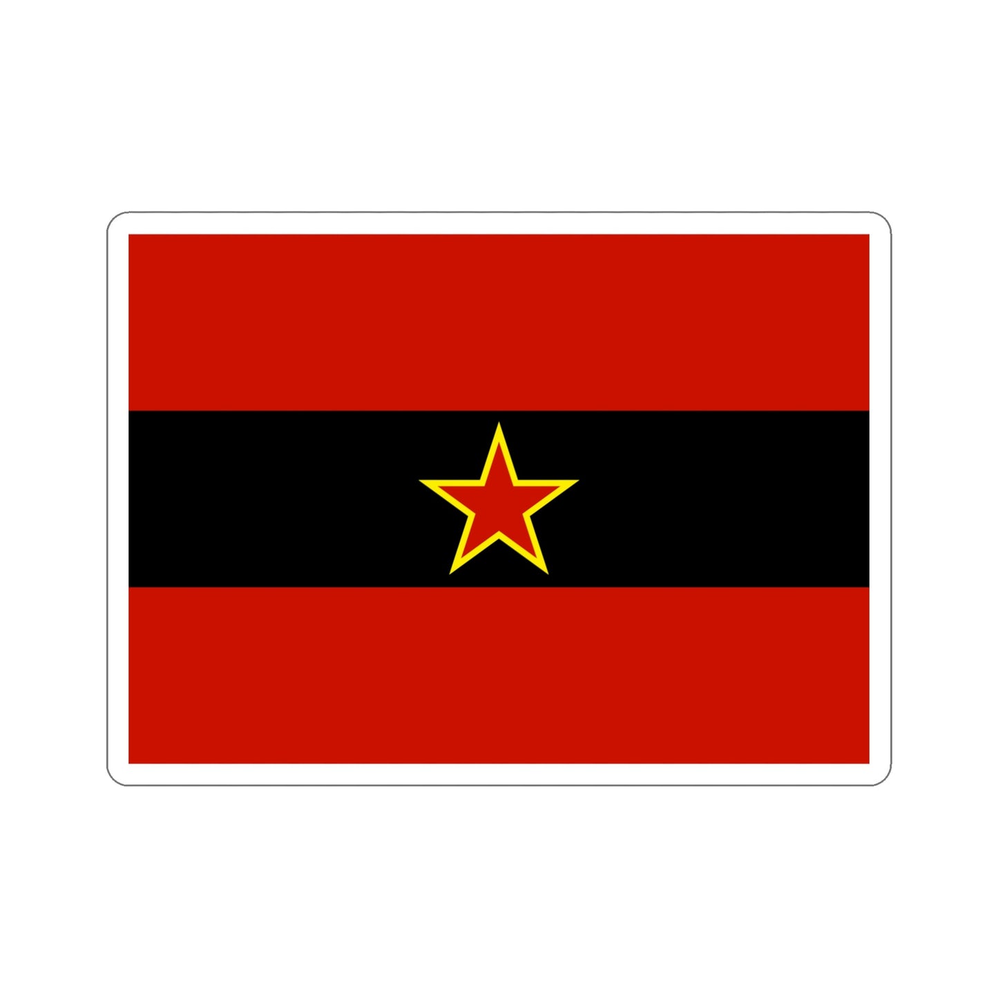 Civil Ensign of Albania 1945 to 1992 STICKER Vinyl Die-Cut Decal-5 Inch-The Sticker Space