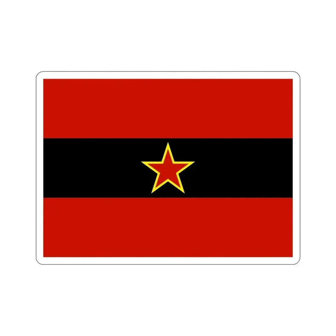 Civil Ensign of Albania 1945 to 1992 STICKER Vinyl Die-Cut Decal 6 Inch - The Sticker Space