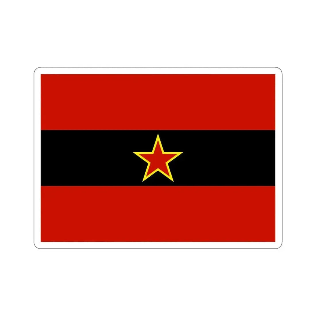 Civil Ensign of Albania 1945 to 1992 STICKER Vinyl Die-Cut Decal 6 Inch - The Sticker Space