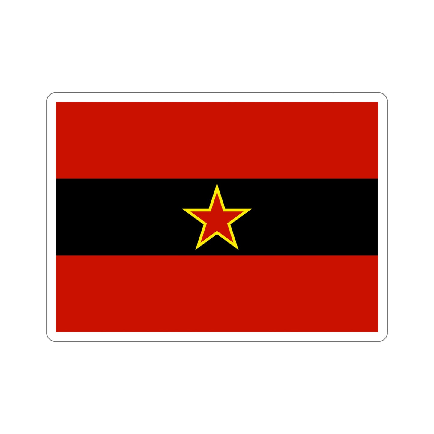 Civil Ensign of Albania 1945 to 1992 STICKER Vinyl Die-Cut Decal-6 Inch-The Sticker Space