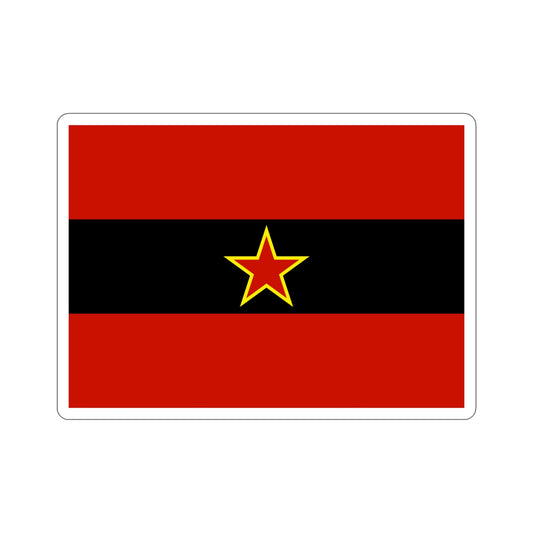 Civil Ensign of Albania 1945 to 1992 STICKER Vinyl Die-Cut Decal-6 Inch-The Sticker Space