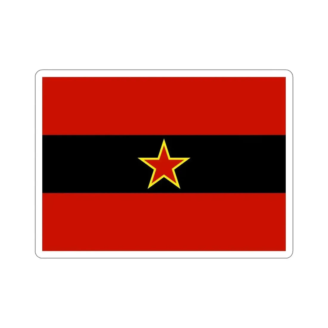 Civil Ensign of Albania 1945 to 1992 STICKER Vinyl Die-Cut Decal - The Sticker Space