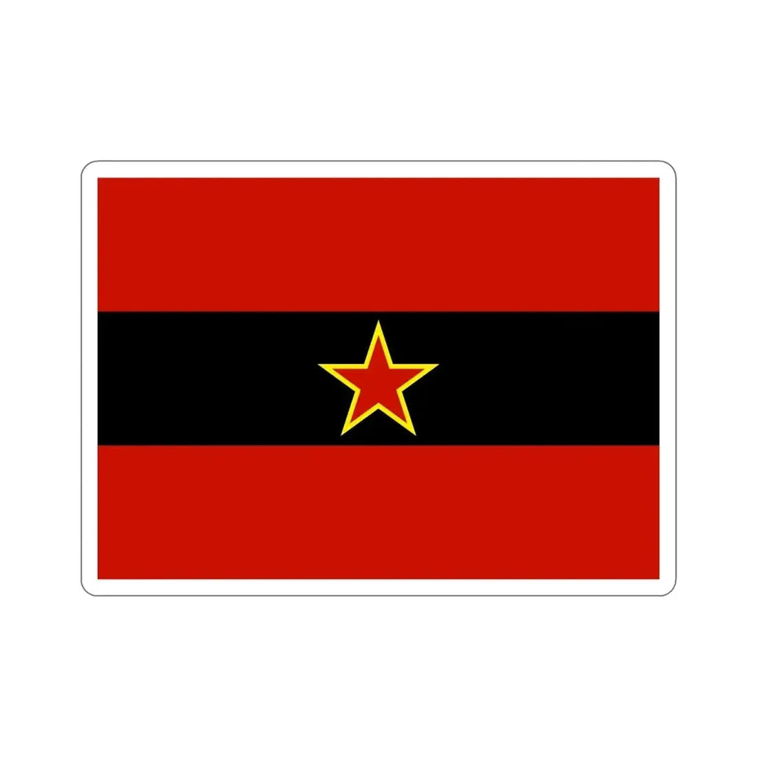 Civil Ensign of Albania 1945 to 1992 STICKER Vinyl Die-Cut Decal - The Sticker Space
