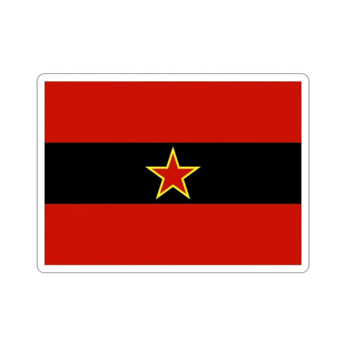 Civil Ensign of Albania 1945 to 1992 STICKER Vinyl Die-Cut Decal - The Sticker Space