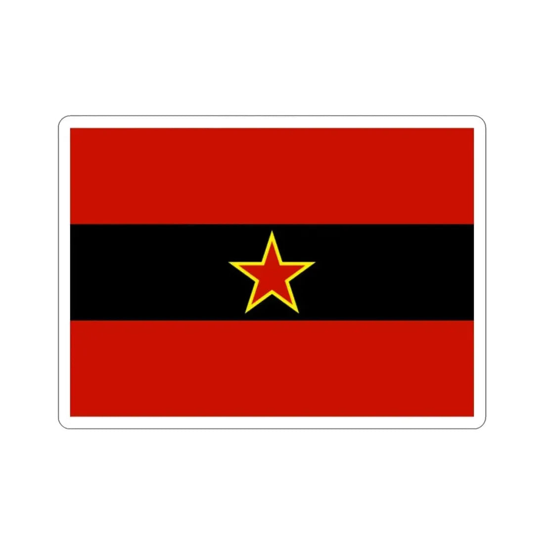 Civil Ensign of Albania 1945 to 1992 STICKER Vinyl Die-Cut Decal - The Sticker Space