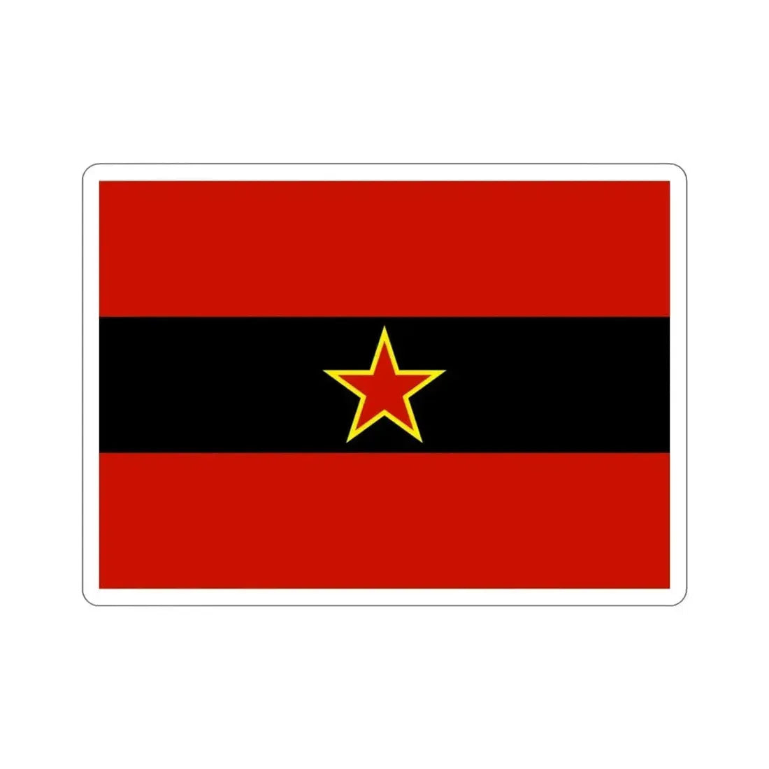 Civil Ensign of Albania 1945 to 1992 STICKER Vinyl Die-Cut Decal - The Sticker Space