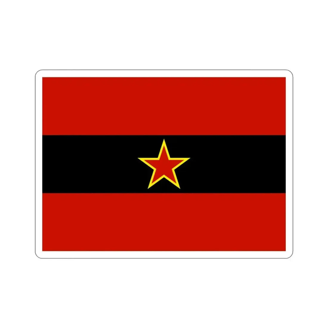 Civil Ensign of Albania 1945 to 1992 STICKER Vinyl Die-Cut Decal - The Sticker Space