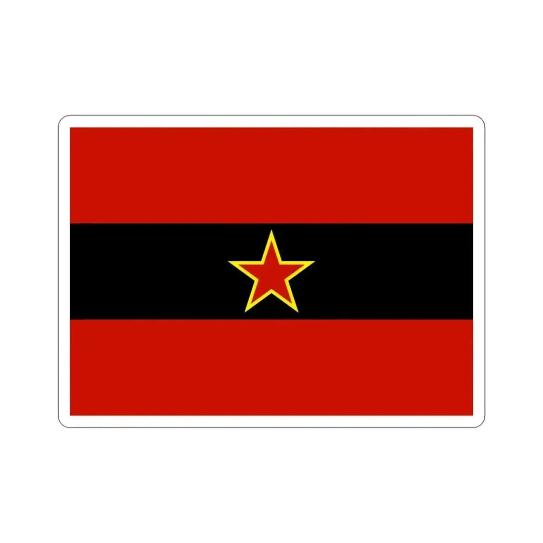 Civil Ensign of Albania 1945 to 1992 STICKER Vinyl Die-Cut Decal - The Sticker Space