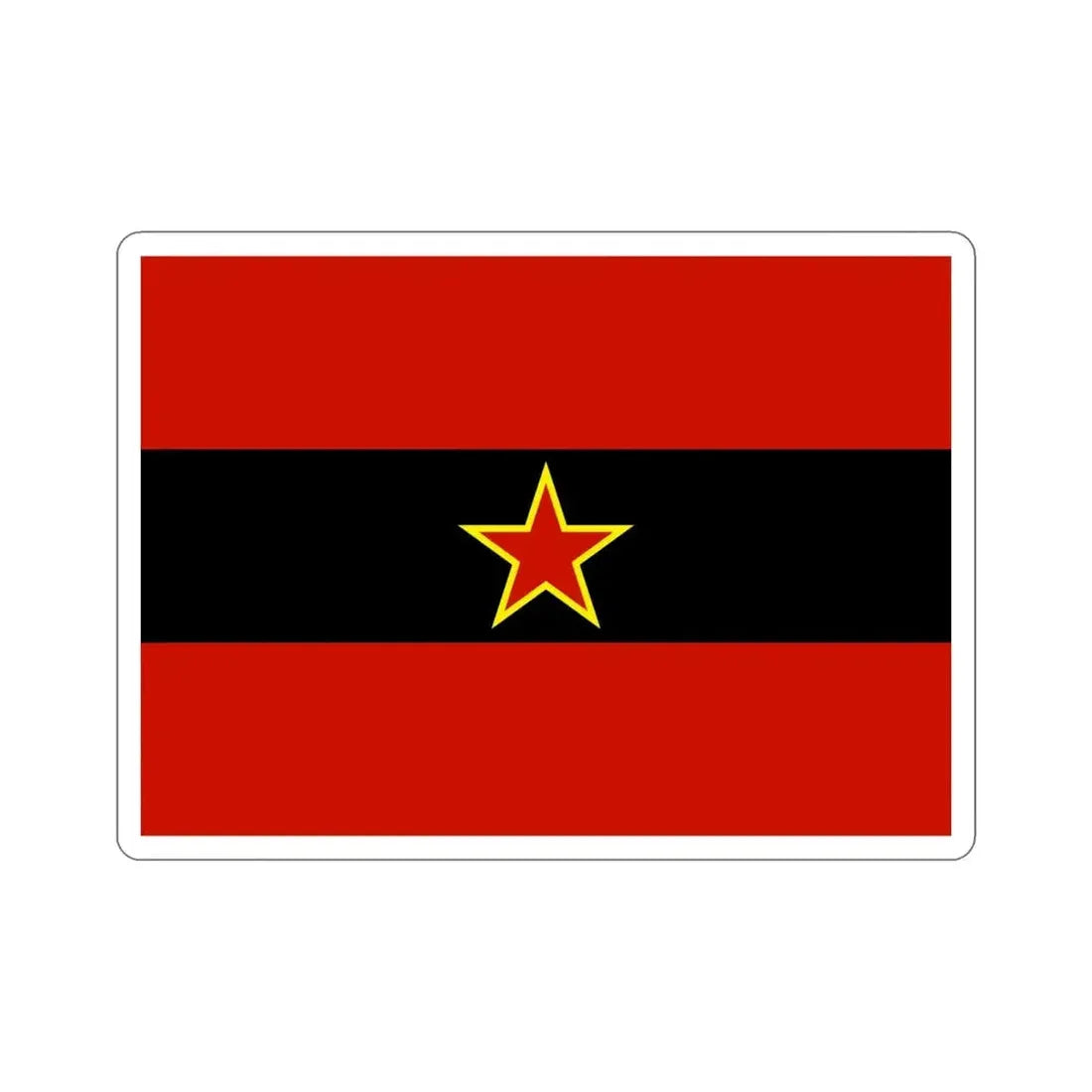 Civil Ensign of Albania 1945 to 1992 STICKER Vinyl Die-Cut Decal - The Sticker Space
