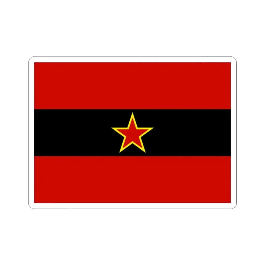 Civil Ensign of Albania 1945 to 1992 - STICKER Vinyl Kiss-Cut Decal 2 Inch White - The Sticker Space