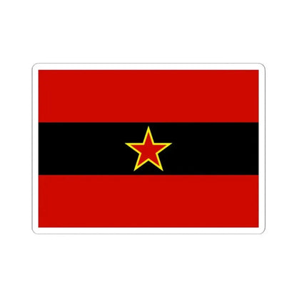 Civil Ensign of Albania 1945 to 1992 - STICKER Vinyl Kiss-Cut Decal 2 Inch White - The Sticker Space