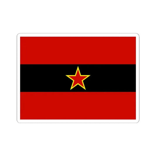 Civil Ensign of Albania 1945 to 1992 - STICKER Vinyl Kiss-Cut Decal 2 Inch White - The Sticker Space