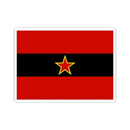 Civil Ensign of Albania 1945 to 1992 - STICKER Vinyl Kiss-Cut Decal 3 Inch White - The Sticker Space