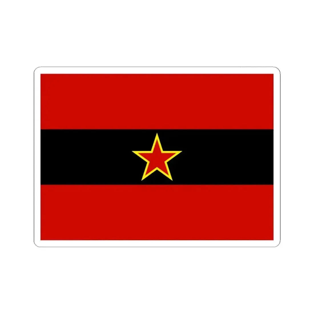 Civil Ensign of Albania 1945 to 1992 - STICKER Vinyl Kiss-Cut Decal 4 Inch White - The Sticker Space