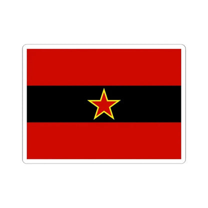 Civil Ensign of Albania 1945 to 1992 - STICKER Vinyl Kiss-Cut Decal 4 Inch White - The Sticker Space