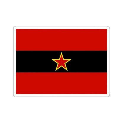 Civil Ensign of Albania 1945 to 1992 - STICKER Vinyl Kiss-Cut Decal 6 Inch White - The Sticker Space