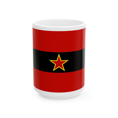 Civil Ensign of Albania 1945 to 1992 - White Coffee Mug-15oz-The Sticker Space