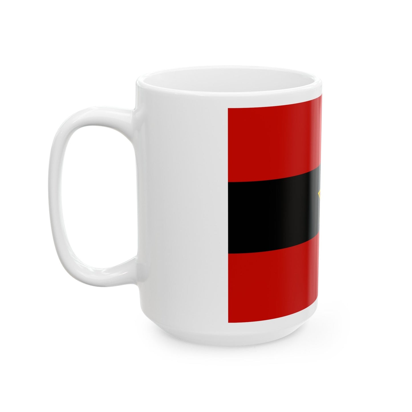 Civil Ensign of Albania 1945 to 1992 - White Coffee Mug-The Sticker Space