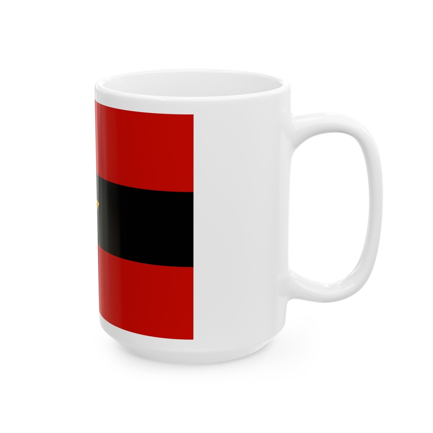 Civil Ensign of Albania 1945 to 1992 - White Coffee Mug-The Sticker Space